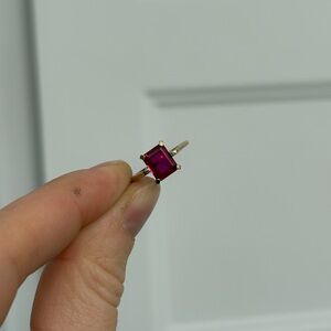 10k gold ring faux stone